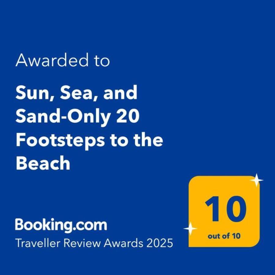 Sun, Sea, And Sand-Only 20 Footsteps To The Beach Korinth Exterior foto